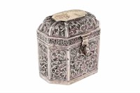 ANTIQUE SILVER ETROG BOX,  210g