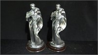 PAIR ART DECO DANCE FIGURES, 11.5" TALL EACH