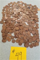 About 200 Lincoln Wheat Pennies