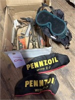 OXY WELDING KIT & PENNZOIL HATS  LOT