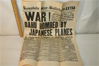 Honolulu Star Newspaper-WAR ! Dec. 7, 1941