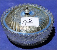 Glass Jam Dish with metal lid
