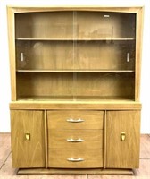 Vtg Heywood Wakefield Style Birch China Cabinet