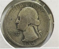 1934 Washington Quarter Silver