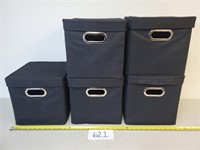 5 Folding Fabric Cube Storage Boxes (No Ship)