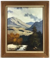 A Saunders Signed Oil On Canvas Landscape Painting