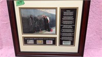 Vietnam wall plaque with stamps