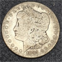 1891 Morgan Silver Dollar, VG