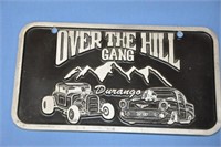 Durango "Over the Hill Gang" alum embossed plate