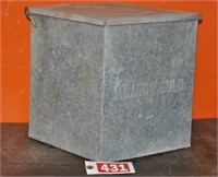 Vintage galvanized Meadow Gold milk case, 10"x12"