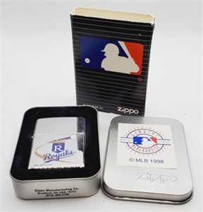 (K) MLB Royals Zippo Lighter in Original Case