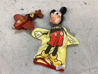 Mickey Mouse Vintage Puppet and Airmail