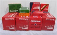 Partially full boxes of Federal and Remington