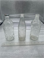 3 cool pepsi bottles glass