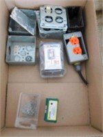 Box of electric plugs