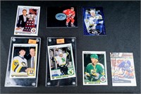 7 hockey cards, Fuhr, Modano, Jagr, Hull