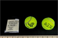 2 autographed tennis balls, Ivan Lender authentic