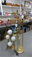 Mid Century Brass Orbit Globe Table & Floor Lights