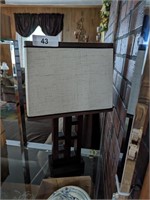 Wood Side Table Lamp