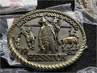 1982 Hesston NFR Buckles, LOT of 5, NOS