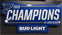 Bud Light NHL Stanley Cup Champions Metal Sign,
