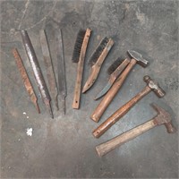 Assortment of Wire Brushes, Hammers & Files
