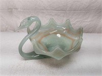 Large Swan Art Glass Bowl