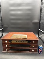 GREAT OLD 3 DRAWER CLARKS SPOOL CABINET