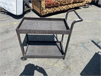 Woven Patio Bar Cart