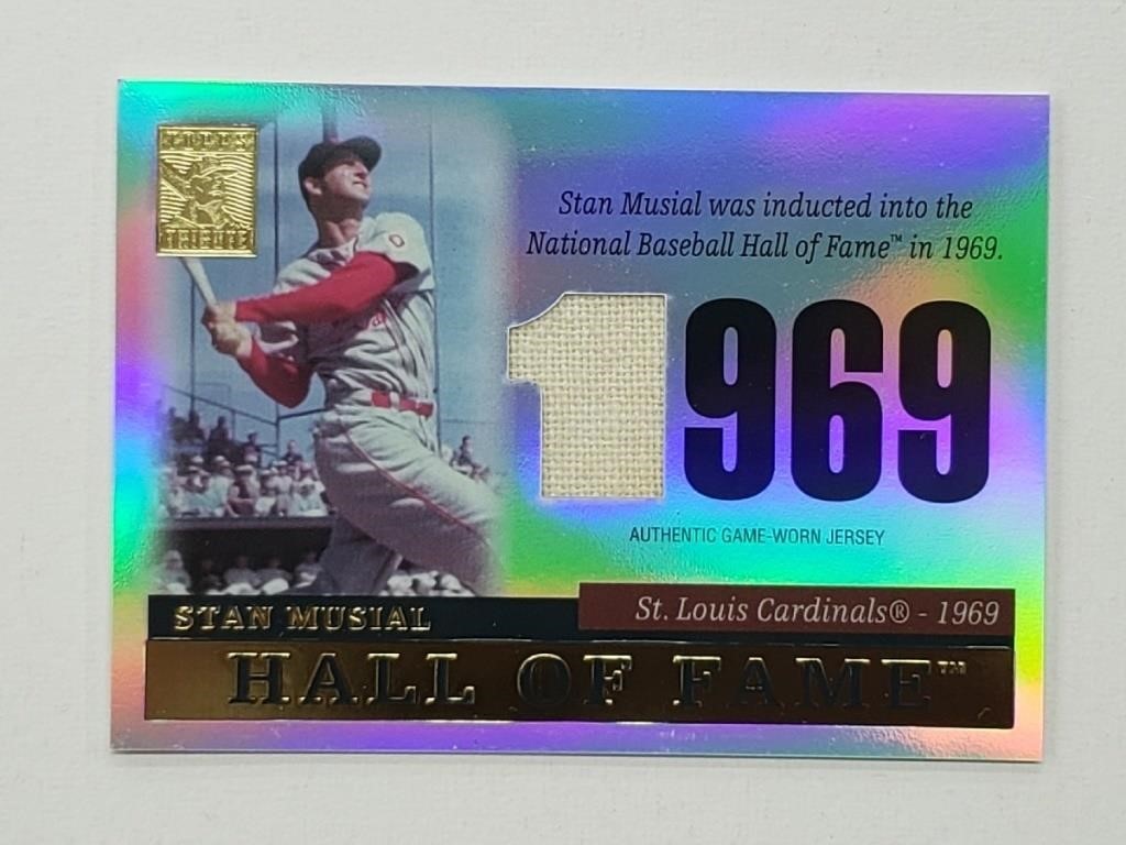 Lot - Signed Stan Musial St. Louis Cardinals Stan The Man Hall of Fame  1969 Baseball Immortals Color Photo Print w/ COA