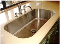 Stainless Steel 31.5 in. Single Bowl Kitchen Sink