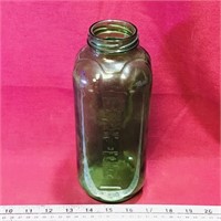 Large Green Glass Water / Juice Jar (Vintage)
