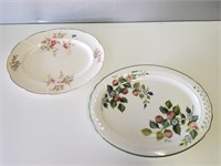 (2) Platters, 17" x 13" and 15" x 11.5"
