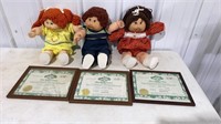 Cabbage Patch kids with birth certificates