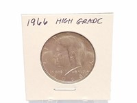 1966 KENNEDY HALF DOLLAR 40% SILVER COIN