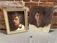 Pair of Painted Portraits