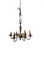 Brass Georgian Style Light Fixture with Acorn