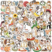 200 PCS Cute Cat Stickers, Vinyl Waterproof Sticke