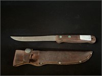 Craftsman Filet Knife in Leather Sheath