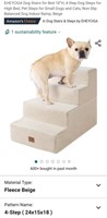 EHEYCIGA Dog Stairs for Bed 18”H, 4-Step Dog