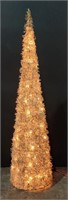 4ft Sparking Clear/Gold Light-Up Cone