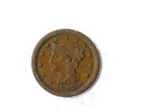 1853 Cent XF AUCTION STARTS AT 6 EASTERN TIME