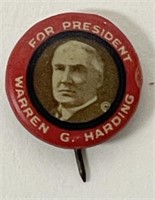 1920 Warren G. Harding for President Pinback