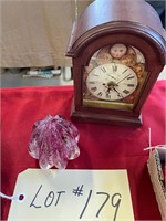 CLOCK AND GLASS PAPER WEIGHT