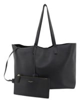 Yves Saint Laurent Leather Shopping Tote Handbag