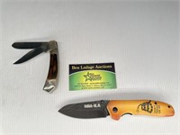Pocket knife with 2 blades and NRA knife