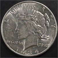 1934-D PEACE DOLLAR CH AU