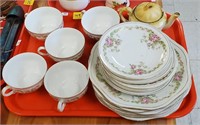Bavarian Tea Set, Tea Cup Saucers, Plates