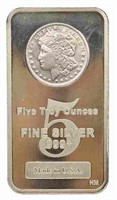 .999 FINE SILVER BAR 5 OZT