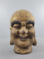 Large Wooden Buddha Head